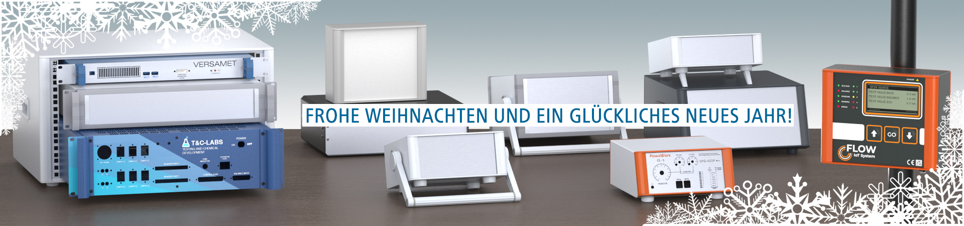 Instrumentengehäusen aus Aluminium sowie 19-Zoll-Rack-Gehäusen für moderne OEM-Elektronikausrüstung her. 